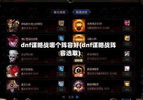 dnf谋略战哪个阵容好(dnf谋略战阵容选取)-第2张图片