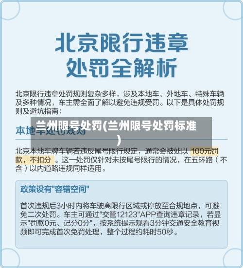 兰州限号处罚(兰州限号处罚标准)