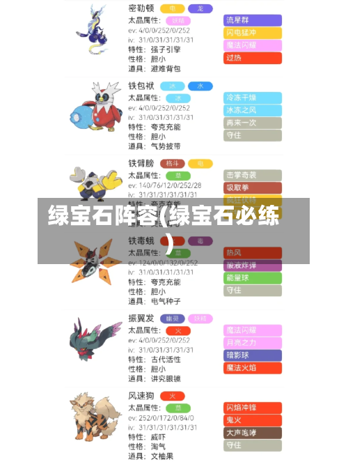 绿宝石阵容(绿宝石必练)