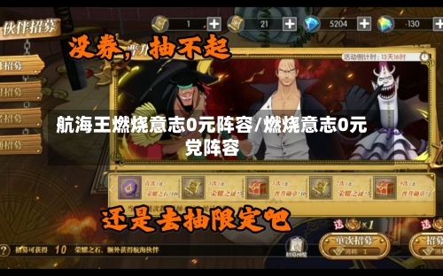 航海王燃烧意志0元阵容/燃烧意志0元党阵容-第2张图片