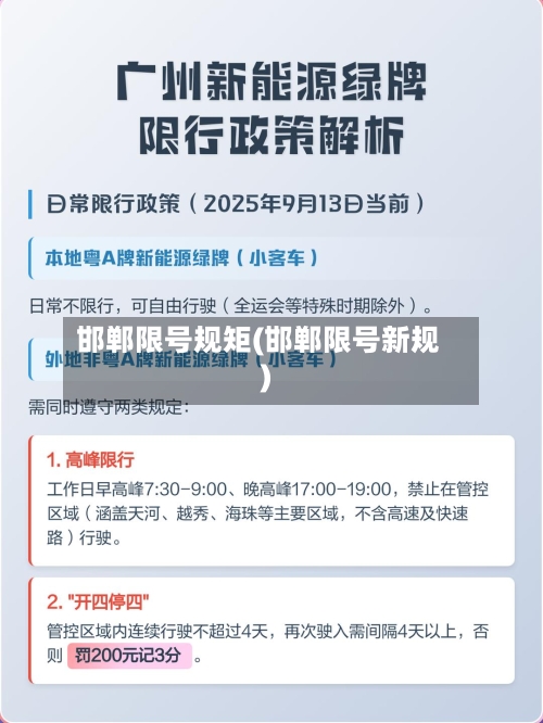 邯郸限号规矩(邯郸限号新规)