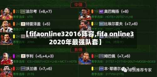 【fifaonline32016阵容,fifa online32020年最强队套】-第3张图片