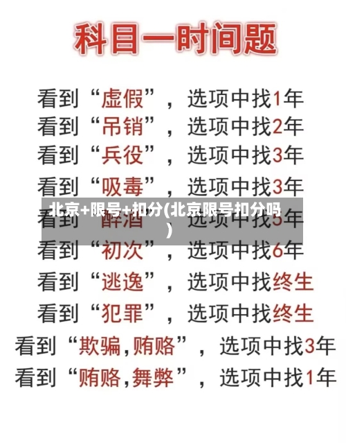 北京+限号+扣分(北京限号扣分吗)-第3张图片
