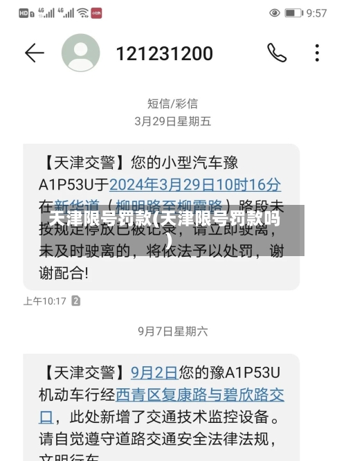 天津限号罚款(天津限号罚款吗)