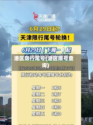 港区限行尾号(港区限号查询)-第2张图片