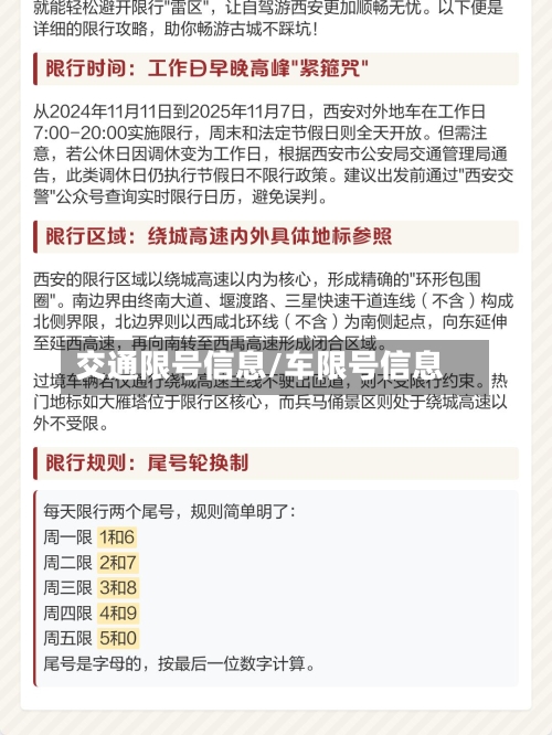 交通限号信息/车限号信息-第3张图片