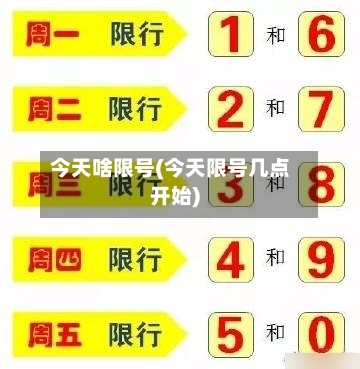 今天啥限号(今天限号几点开始)-第2张图片
