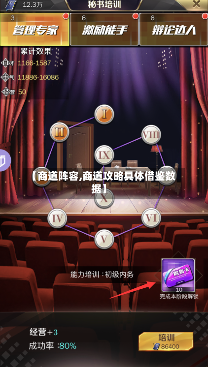 【商道阵容,商道攻略具体借鉴数据】