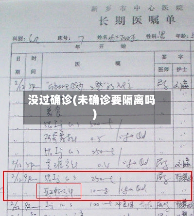 没过确诊(未确诊要隔离吗)-第2张图片