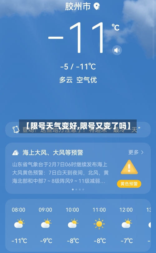 【限号天气变好,限号又变了吗】