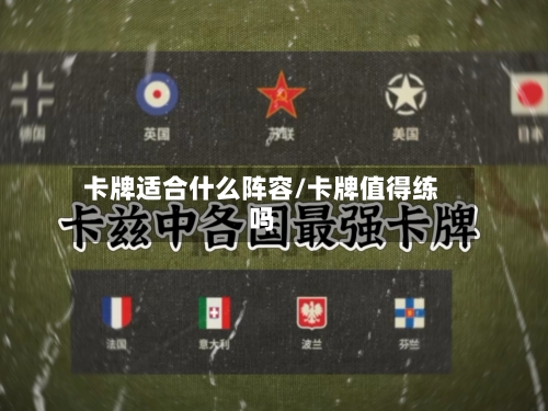 卡牌适合什么阵容/卡牌值得练吗