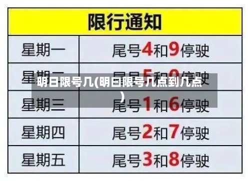 明日限号几(明曰限号几点到几点)-第2张图片
