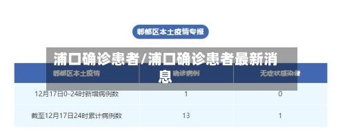 浦口确诊患者/浦口确诊患者最新消息