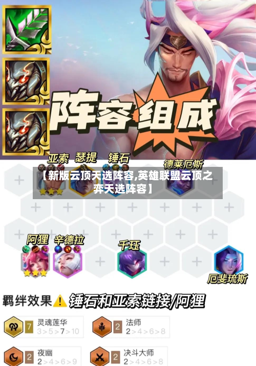 【新版云顶天选阵容,英雄联盟云顶之弈天选阵容】
