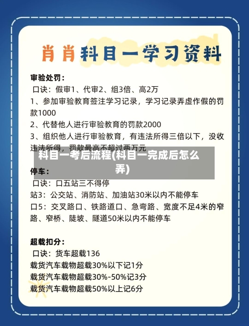 科目一考后流程(科目一完成后怎么弄)