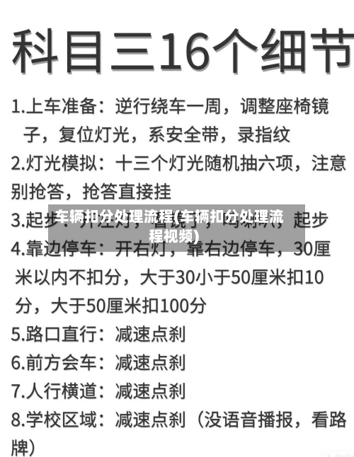 车辆扣分处理流程(车辆扣分处理流程视频)