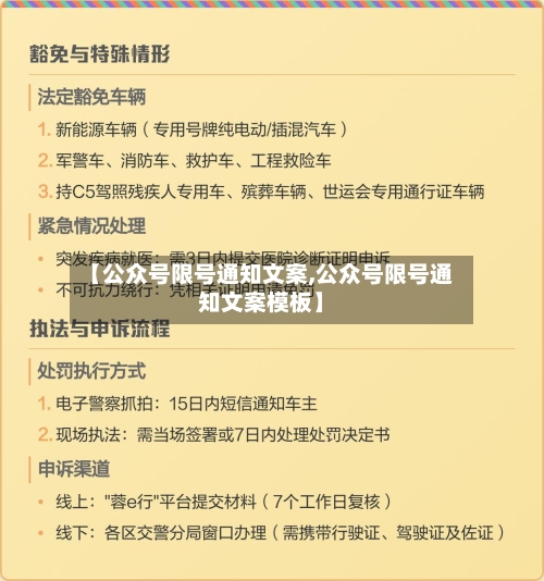 【公众号限号通知文案,公众号限号通知文案模板】