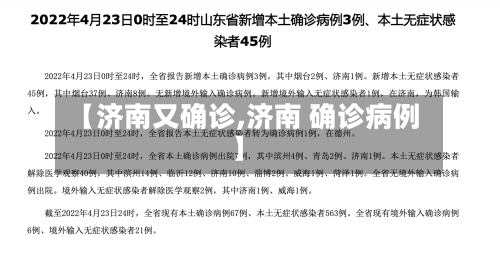 【济南又确诊,济南 确诊病例】-第3张图片