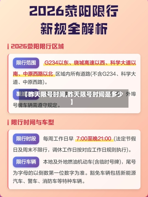 【昨天限号时间,昨天限号时间是多少】