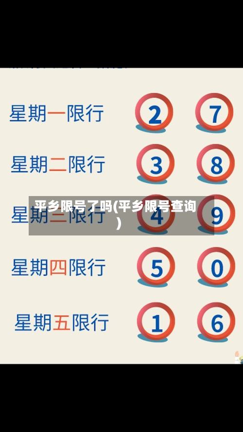 平乡限号了吗(平乡限号查询)