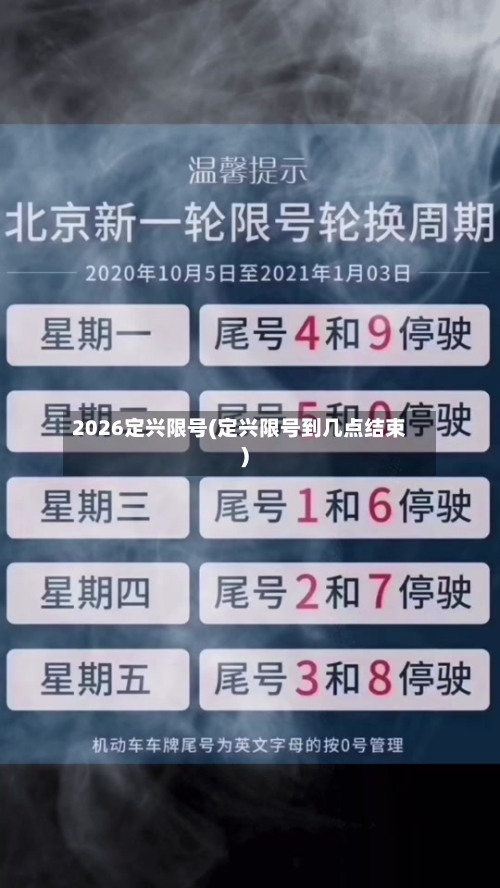 2026定兴限号(定兴限号到几点结束)