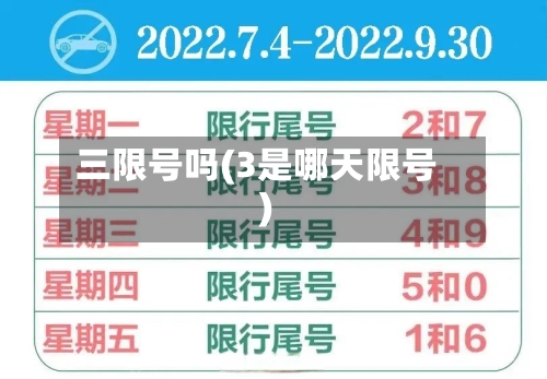 三限号吗(3是哪天限号)