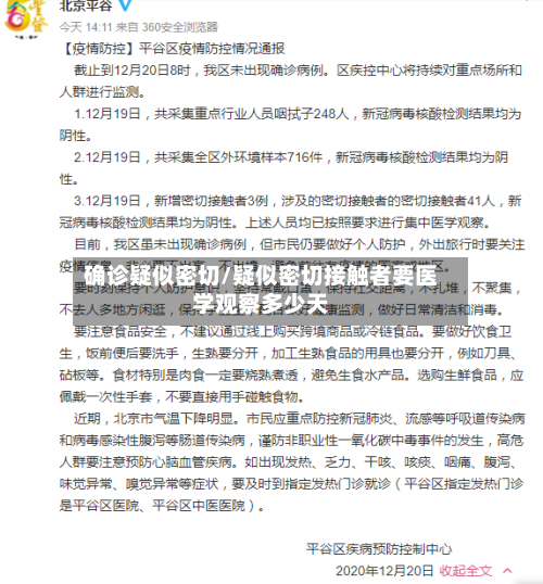 确诊疑似密切/疑似密切接触者要医学观察多少天-第2张图片