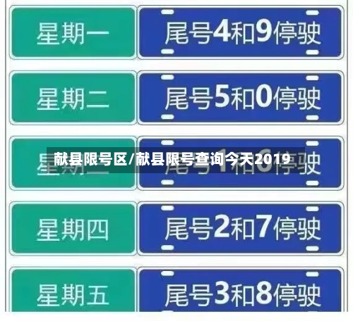 献县限号区/献县限号查询今天2019-第2张图片