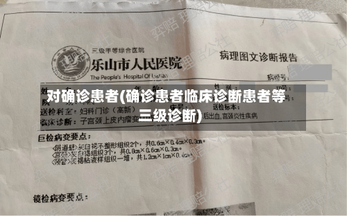 对确诊患者(确诊患者临床诊断患者等三级诊断)