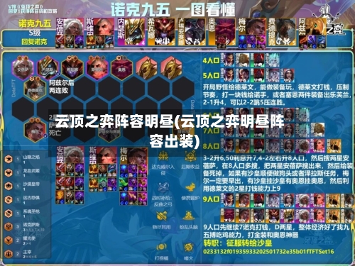 云顶之弈阵容明昼(云顶之弈明昼阵容出装)