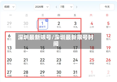 深圳最新限号/深圳最新限号时间
