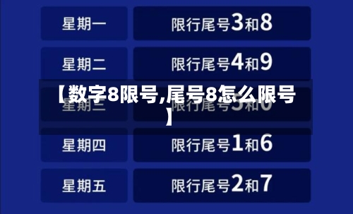 【数字8限号,尾号8怎么限号】-第2张图片