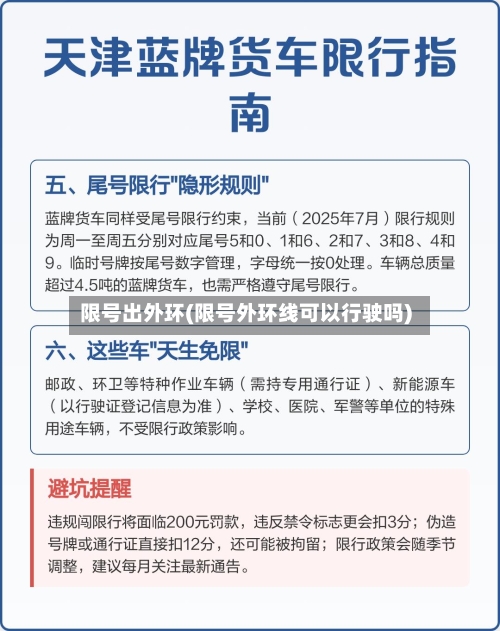 限号出外环(限号外环线可以行驶吗)