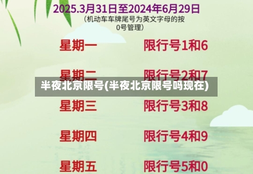 半夜北京限号(半夜北京限号吗现在)