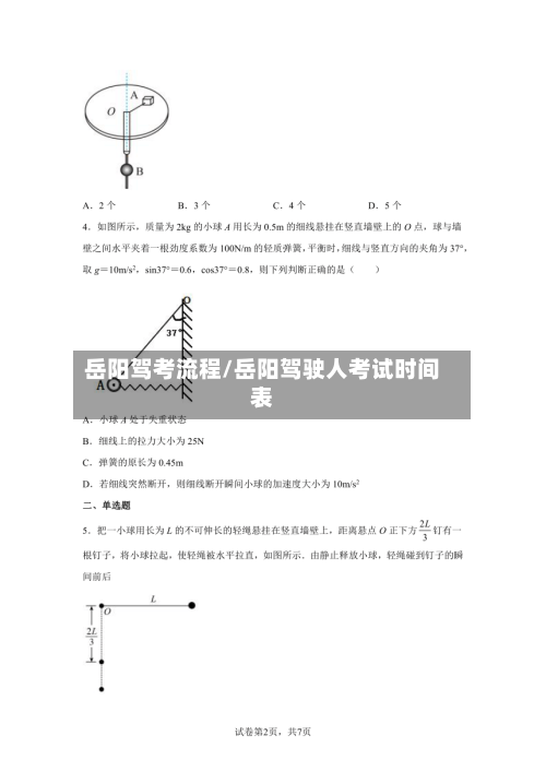 岳阳驾考流程/岳阳驾驶人考试时间表-第2张图片