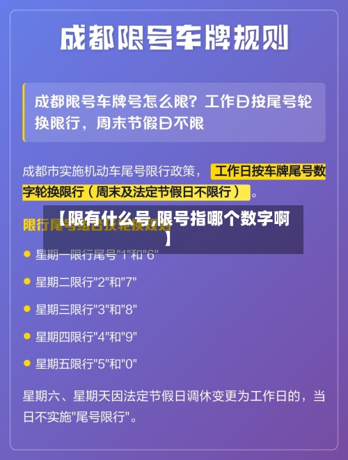 【限有什么号,限号指哪个数字啊】