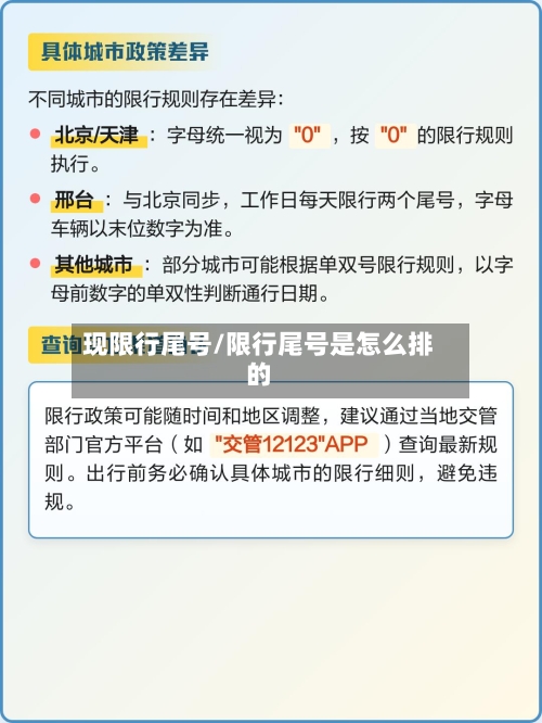 现限行尾号/限行尾号是怎么排的-第3张图片