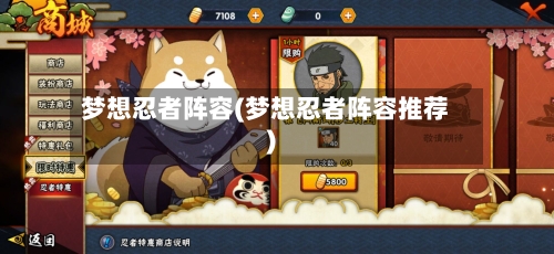梦想忍者阵容(梦想忍者阵容推荐)