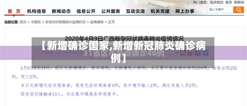 【新增确诊国家,新增新冠肺炎确诊病例】