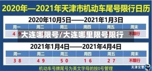 大连哪限号/大连哪里限号限行-第2张图片
