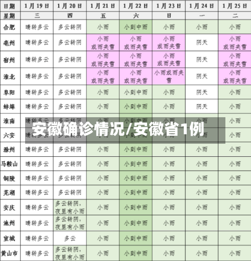 安徽确诊情况/安徽省1例