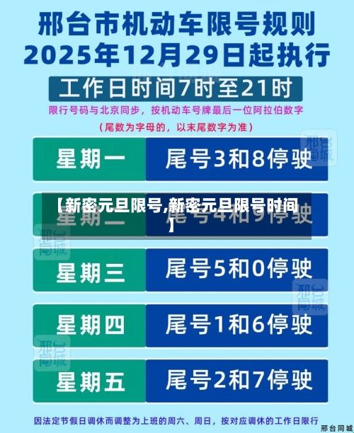 【新密元旦限号,新密元旦限号时间】-第3张图片