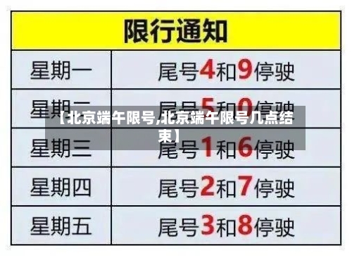 【北京端午限号,北京端午限号几点结束】-第1张图片