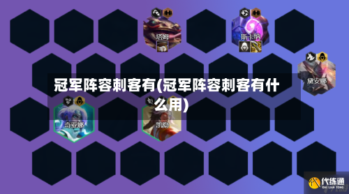 冠军阵容刺客有(冠军阵容刺客有什么用)
