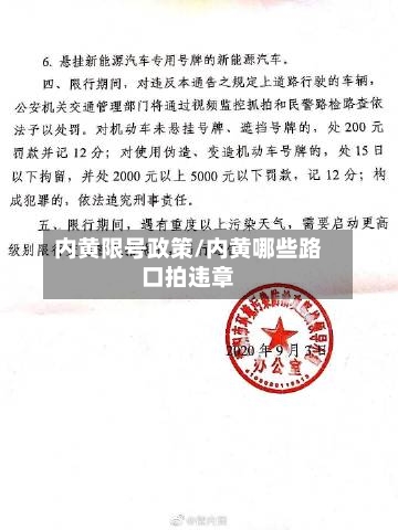 内黄限号政策/内黄哪些路口拍违章-第2张图片