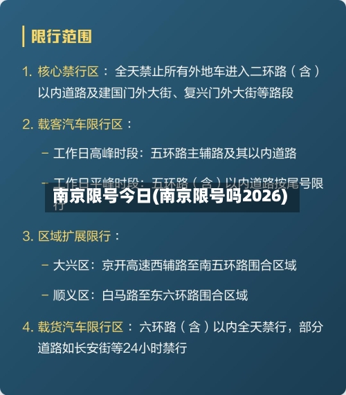 南京限号今日(南京限号吗2026)-第2张图片