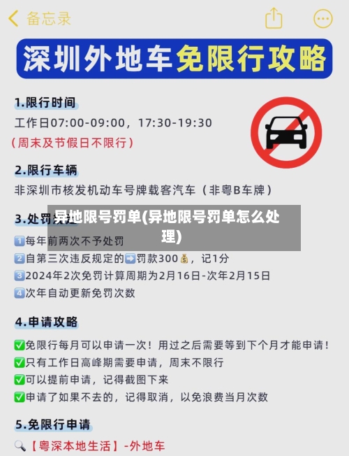异地限号罚单(异地限号罚单怎么处理)-第3张图片