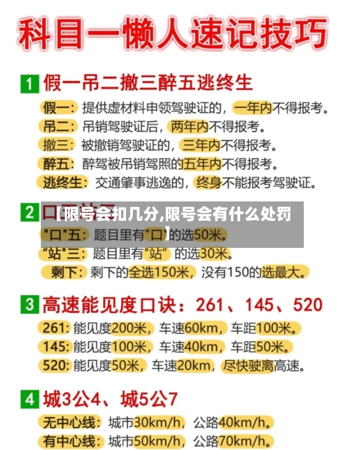 【限号会扣几分,限号会有什么处罚】-第3张图片
