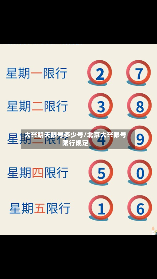 大兴明天限号多少号/北京大兴限号限行规定-第3张图片