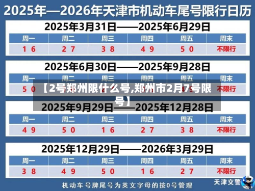 【2号郑州限什么号,郑州市2月7号限号】